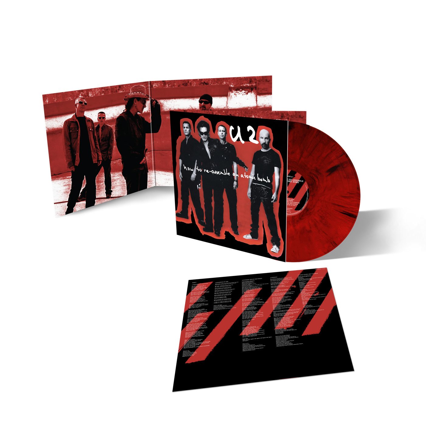 U2 ‘How To Re-Assemble An Atomic Bomb’ Exclusive Black & Red Marble Vinyl (Limited Edition)